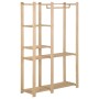 Solid pine wood clothes rack 110x38x170 cm by vidaXL, Dresser Organizers and Bar Hangers - Ref: Foro24-327324, Price: 87,88 €...