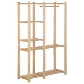 Solid pine wood clothes rack 110x38x170 cm by vidaXL, Dresser Organizers and Bar Hangers - Ref: Foro24-327324, Price: 88,99 €...