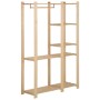 Solid pine wood clothes rack 110x38x170 cm by vidaXL, Dresser Organizers and Bar Hangers - Ref: Foro24-327324, Price: 87,88 €...