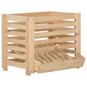 Solid pine wood potato box 60x40x50 cm by vidaXL, Storage baskets - Ref: Foro24-327328, Price: 61,99 €, Discount: %