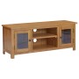 Solid oak wood TV stand 110x35x44 cm by vidaXL, TV Furniture - Ref: Foro24-327435, Price: 165,83 €, Discount: %