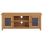 Solid oak wood TV stand 110x35x44 cm by vidaXL, TV Furniture - Ref: Foro24-327435, Price: 165,83 €, Discount: %