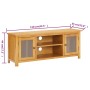 Solid oak wood TV stand 110x35x44 cm by vidaXL, TV Furniture - Ref: Foro24-327435, Price: 165,83 €, Discount: %