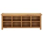 Solid oak wood shoe rack 114x37x45 cm by vidaXL, Shoe racks and shoe organizers - Ref: Foro24-327436, Price: 255,99 €, Discou...