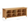 Solid oak wood shoe rack 114x37x45 cm by vidaXL, Shoe racks and shoe organizers - Ref: Foro24-327436, Price: 255,99 €, Discou...