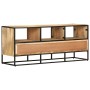 Mueble para TV de madera maciza de mango rugosa 110x30x45 cm de vidaXL, Muebles TV - Ref: Foro24-327447, Precio: 167,52 €, De...