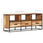 TV-Schrank aus massivem Akazienholz, 110 x 30 x 45 cm von vidaXL, TV-Möbel - Ref: Foro24-327448, Preis: 130,22 €, Rabatt: %