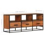 Solid acacia wood TV cabinet 110x30x45 cm by vidaXL, TV Furniture - Ref: Foro24-327450, Price: 130,99 €, Discount: %