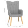 Light gray fabric relaxation armchair by vidaXL, Armchairs - Ref: Foro24-327523, Price: 100,99 €, Discount: %