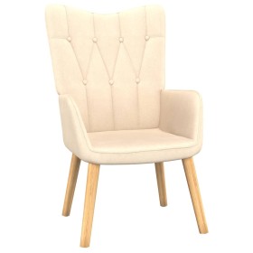 Cream fabric relaxation armchair by vidaXL, Armchairs - Ref: Foro24-327525, Price: 115,63 €, Discount: %