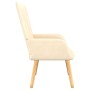 Cream-colored fabric recliner chair with footrest. by vidaXL, Armchairs - Ref: Foro24-327536, Price: 136,17 €, Discount: %