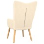 Cream-colored fabric recliner chair with footrest. by vidaXL, Armchairs - Ref: Foro24-327536, Price: 136,17 €, Discount: %