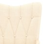 Cream-colored fabric recliner chair with footrest. by vidaXL, Armchairs - Ref: Foro24-327536, Price: 136,17 €, Discount: %