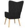 Sillón de relax con reposapiés tela negro de vidaXL, Sillones - Ref: Foro24-327540, Precio: 116,60 €, Descuento: %