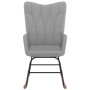 Silla mecedora de tela gris claro de vidaXL, Mecedoras - Ref: Foro24-327611, Precio: 118,28 €, Descuento: %