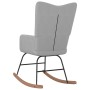 Silla mecedora de tela gris claro de vidaXL, Mecedoras - Ref: Foro24-327611, Precio: 118,28 €, Descuento: %