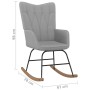 Silla mecedora de tela gris claro de vidaXL, Mecedoras - Ref: Foro24-327611, Precio: 118,28 €, Descuento: %