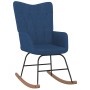 Silla mecedora de tela azul de vidaXL, Mecedoras - Ref: Foro24-327615, Precio: 122,42 €, Descuento: %