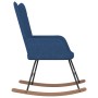 Silla mecedora de tela azul de vidaXL, Mecedoras - Ref: Foro24-327615, Precio: 122,42 €, Descuento: %