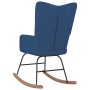 Silla mecedora de tela azul de vidaXL, Mecedoras - Ref: Foro24-327615, Precio: 122,42 €, Descuento: %