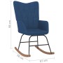 Silla mecedora de tela azul de vidaXL, Mecedoras - Ref: Foro24-327615, Precio: 122,42 €, Descuento: %