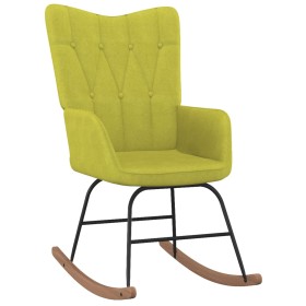 Silla mecedora de tela verde de vidaXL, Mecedoras - Ref: Foro24-327616, Precio: 110,38 €, Descuento: %