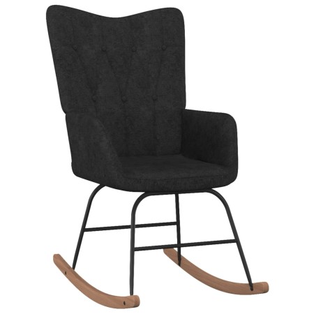 Silla mecedora de tela negra de vidaXL, Mecedoras - Ref: Foro24-327617, Precio: 116,99 €, Descuento: %