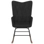 Silla mecedora de tela negra de vidaXL, Mecedoras - Ref: Foro24-327617, Precio: 116,99 €, Descuento: %