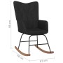 Silla mecedora de tela negra de vidaXL, Mecedoras - Ref: Foro24-327617, Precio: 116,99 €, Descuento: %