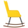 Silla mecedora de tela amarillo mostaza de vidaXL, Mecedoras - Ref: Foro24-327618, Precio: 119,27 €, Descuento: %