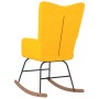 Silla mecedora de tela amarillo mostaza de vidaXL, Mecedoras - Ref: Foro24-327618, Precio: 119,27 €, Descuento: %