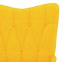 Silla mecedora de tela amarillo mostaza de vidaXL, Mecedoras - Ref: Foro24-327618, Precio: 119,27 €, Descuento: %