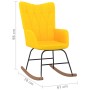 Silla mecedora de tela amarillo mostaza de vidaXL, Mecedoras - Ref: Foro24-327618, Precio: 119,27 €, Descuento: %