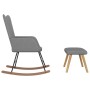 Rocking chair with footrest in dark gray fabric by vidaXL, Rocking chairs - Ref: Foro24-327623, Price: 120,99 €, Discount: %