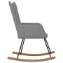 Silla mecedora con reposapiés tela gris oscuro de vidaXL, Mecedoras - Ref: Foro24-327623, Precio: 120,99 €, Descuento: %