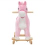 Caballito balancín de peluche rosa 65x32x58 cm de vidaXL, Juguetes para mecerse y balancearse - Ref: Foro24-80218, Precio: 76...