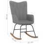 Silla mecedora con reposapiés tela gris oscuro de vidaXL, Mecedoras - Ref: Foro24-327623, Precio: 120,99 €, Descuento: %