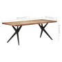 Recycled solid wood dining table 200x90x76 cm by vidaXL, Kitchen and dining tables - Ref: Foro24-323573, Price: 397,05 €, Dis...