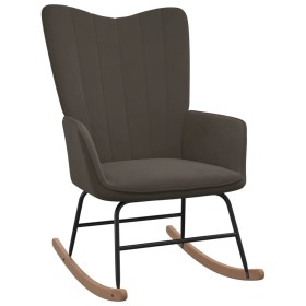 Silla mecedora de terciopelo gris oscuro de vidaXL, Mecedoras - Ref: Foro24-327744, Precio: 141,99 €, Descuento: %