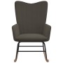 Silla mecedora de terciopelo gris oscuro de vidaXL, Mecedoras - Ref: Foro24-327744, Precio: 121,62 €, Descuento: %