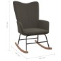 Silla mecedora de terciopelo gris oscuro de vidaXL, Mecedoras - Ref: Foro24-327744, Precio: 121,62 €, Descuento: %