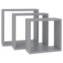 Cube wall shelves 3 pieces gray by vidaXL, Shelves and shelves - Ref: Foro24-323951, Price: 32,08 €, Discount: %