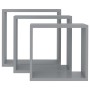 Cube wall shelves 3 pieces gray by vidaXL, Shelves and shelves - Ref: Foro24-323951, Price: 32,08 €, Discount: %