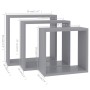 Cube wall shelves 3 pieces gray by vidaXL, Shelves and shelves - Ref: Foro24-323951, Price: 32,08 €, Discount: %