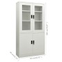 Light gray steel office cabinet 90x40x180 cm by vidaXL, Lockers and storage cabinets - Ref: Foro24-335947, Price: 331,55 €, D...