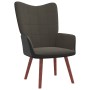 Silla de relajación de terciopelo gris oscuro y PVC de vidaXL, Sillones - Ref: Foro24-327788, Precio: 119,69 €, Descuento: %