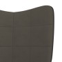 Silla de relajación de terciopelo gris oscuro y PVC de vidaXL, Sillones - Ref: Foro24-327788, Precio: 119,69 €, Descuento: %