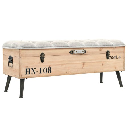 Solid fir wood storage bench 110 cm by vidaXL, Benches for halls and storage - Ref: Foro24-339294, Price: 215,11 €, Discount: %