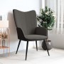 Silla de relajación de terciopelo gris oscuro y PVC de vidaXL, Sillones - Ref: Foro24-327810, Precio: 95,99 €, Descuento: %