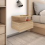 Mesita de noche flotante madera roble Sonoma 40x31x27 cm de vidaXL, Mesitas de noche - Ref: Foro24-800411, Precio: 51,84 €, D...